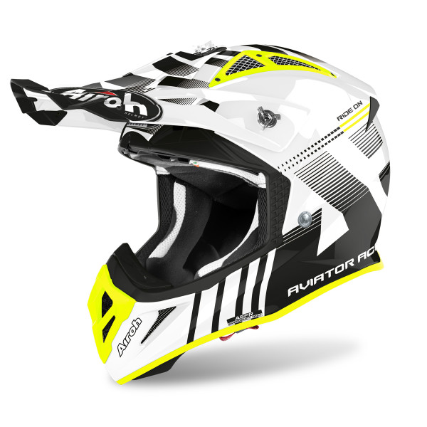 AIROH Airoh Aviator Ace Nemesi White Gloss